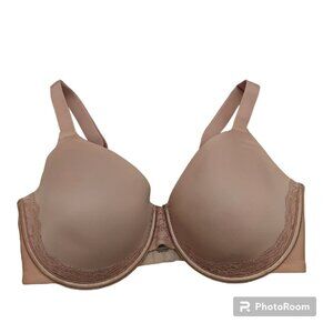 VANITY FAIR Full Figure RADIANT 76528 Underwire Bra Tan Beige size 38DD foam cup